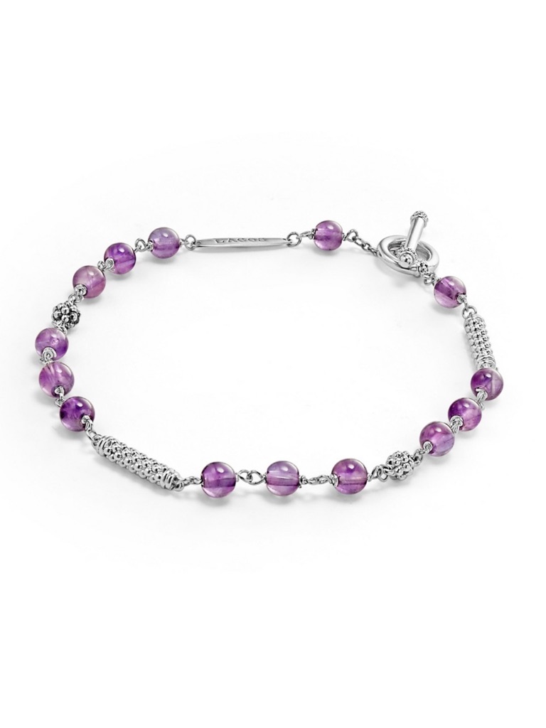 Lagos Caviar Icon Amethyst Beaded Bracelet